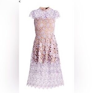 Missguided Dresses Missguided Lace Lace Purple Tulle Nude Midi
